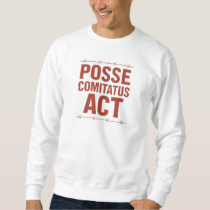 Moletom Posse Comitatus Act Distress Barbed Wire Design