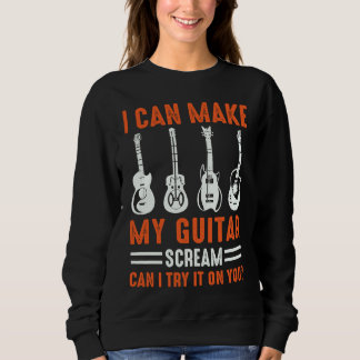 Moletom Posso Fazer Minha Guitarra Gritar Posso Tentar Gui