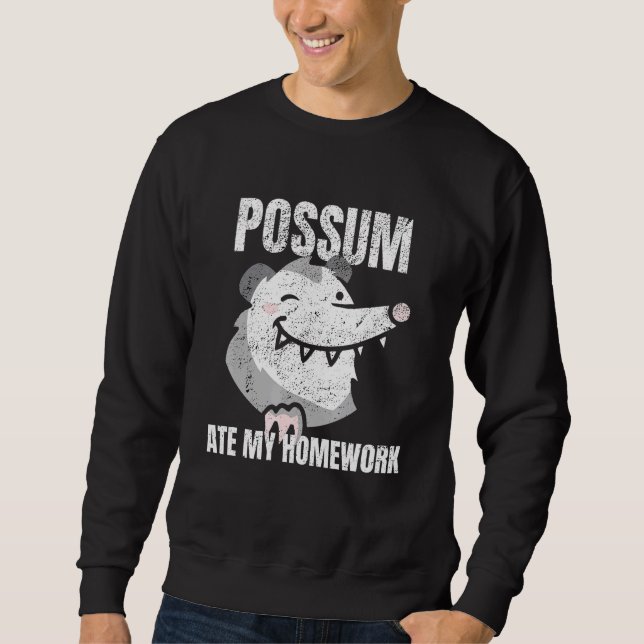 Moletom Possum Ate My Homework (Frente)