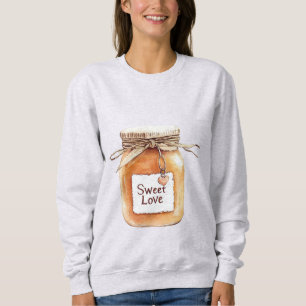 Moletom Pote de Amor Doce Caramelo com Coração Rosa