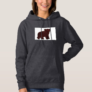 Moletom Pouco Hoodie das senhoras do urso