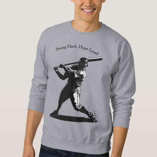 Moletom Power Swing – Design de Beisebol em Estilo de Quad (Frente)