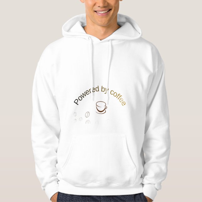 Moletom Powered by Coffee – Funny Coffee Lover Quote Desig (Frente)