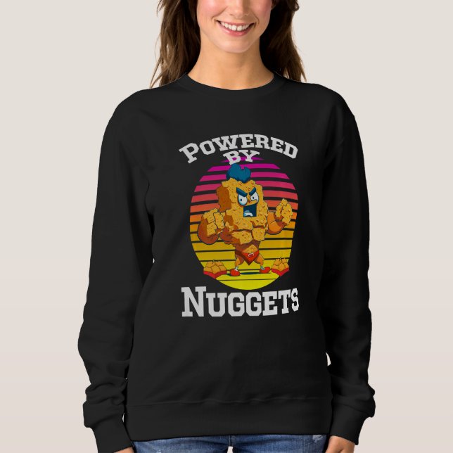Moletom Powered By Nuggets - Chicken Nuggets Fries Nugs Pr (Frente)