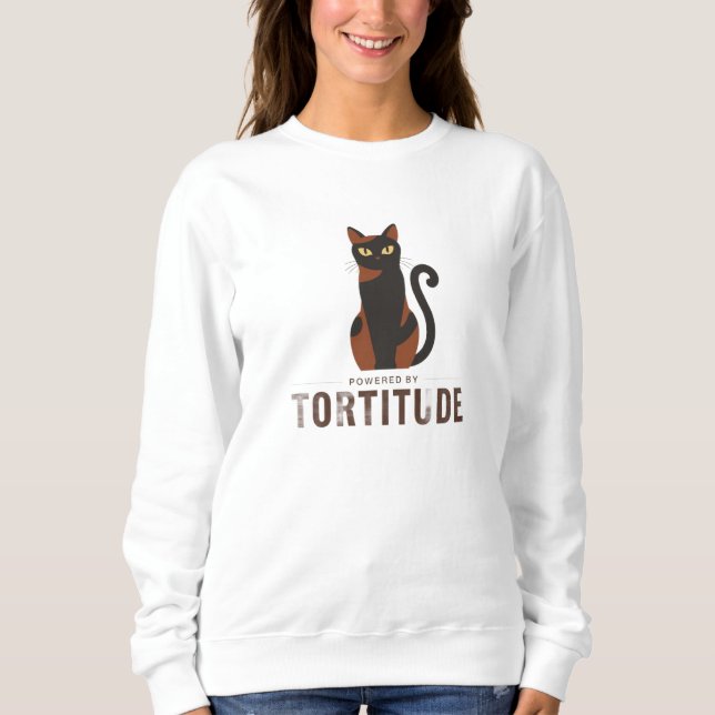 Moletom Powered by Tortitude Funny Cat Graphic (Frente)