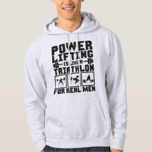 Moletom Powerlifting é como um Triathlon para homens reai
