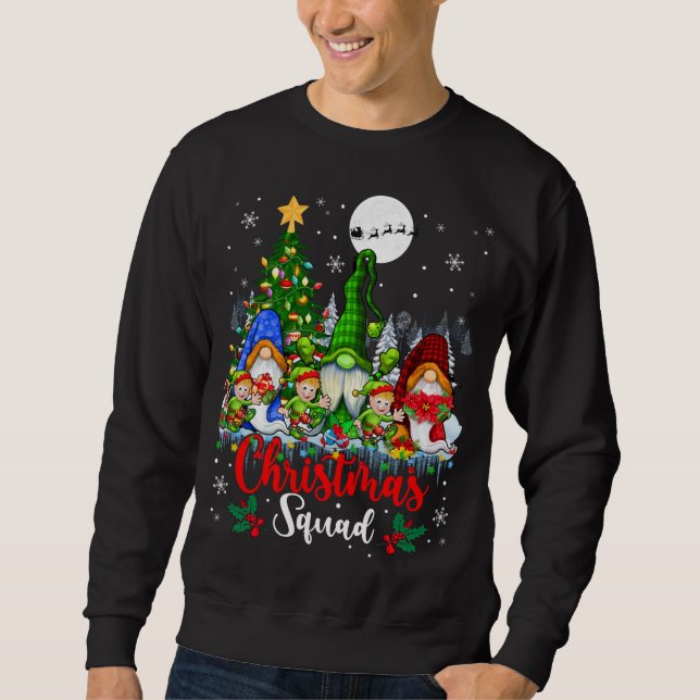 Moletom Praça de Natal Três Papais noeis Elf Gnomos Xmas Á (Frente)