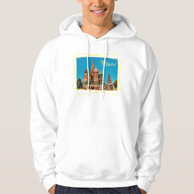 Moletom Praça Vermelha de Moscou St Basil's Rússia Capuz T (Frente)