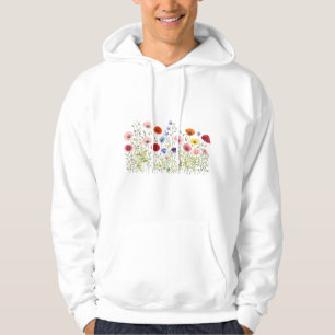 Moletom Prado de flores silvestres com florações naturais 