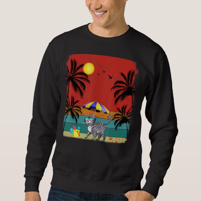 Moletom Praia Árvore de Coco Retro Gráfico Bobcats Summer (Frente)