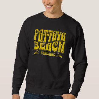 Moletom Praia de Pattaya Tailândia Design Retro Desgastado