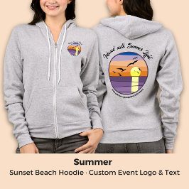 Moletom Praia do Sunset Personalizada ・ Texto de Evento e 