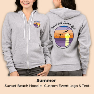 Moletom Praia do Sunset Personalizada ・ Texto de Evento e 