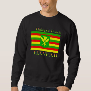 Moletom Praia Hulopoe Ilhas Havaí Bandeira Havaiana Praia