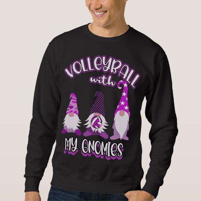 Moletom Prática de jogadores de voleibol dos gnomos (Frente)