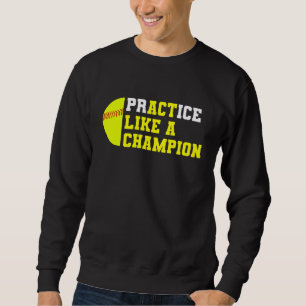 Moletom Prática De Softball Como Um Prendedor De Campeões