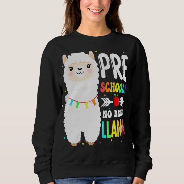 Moletom Pré-Escolas Sem Prob Llama Professor Estudante Pri (Frente)