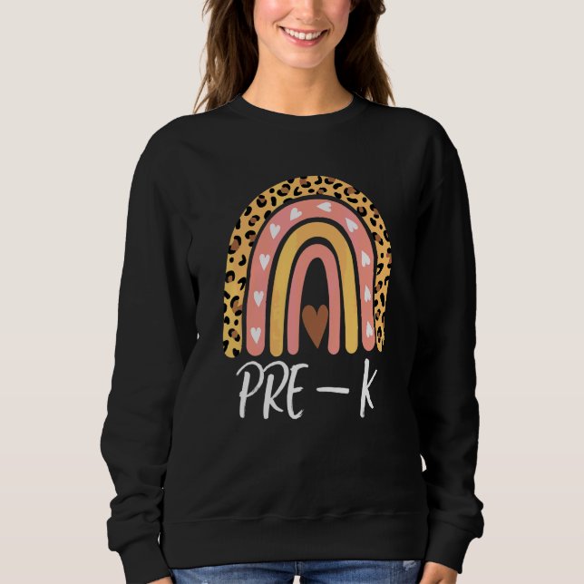 Moletom Pré K Boho Arco-íris Professor Aluno Equipe 1º Dia (Frente)