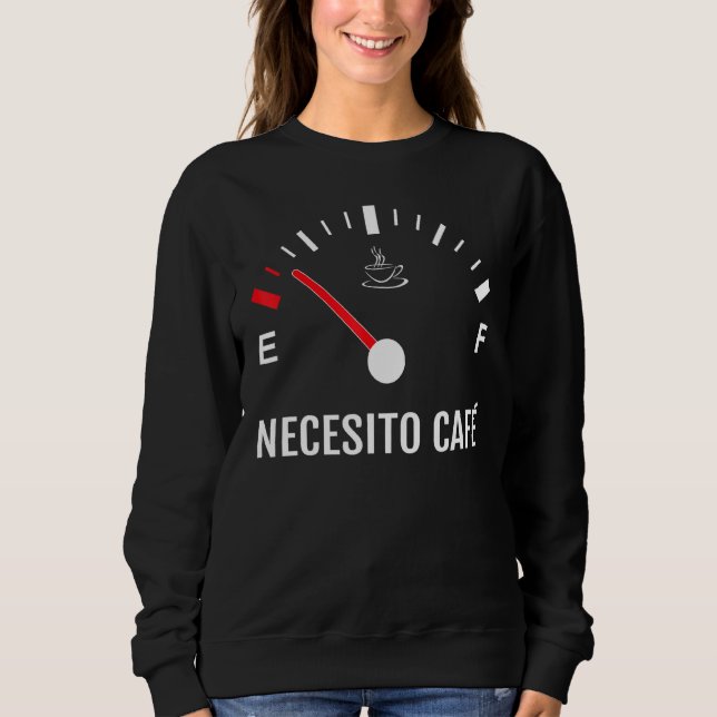 Moletom Preciso De Café Necesito Café Café Espanhol (Frente)
