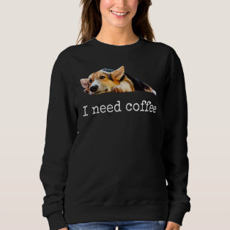 Moletom Preciso De Um Café Cute Corgi Mãe Cachorro Pai