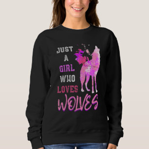 Moletom Predator Animal Howling Wolf Women Girls Colorir