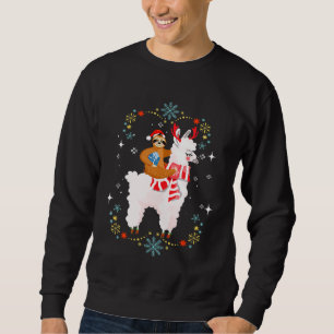 Moletom Preguiça Montando Lhama Natal Ideia de Natal Lhama
