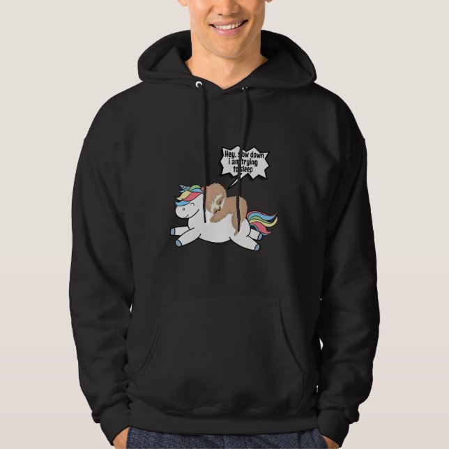 Moletom Preguiçoso Sloth Riding Unicorn (Frente)