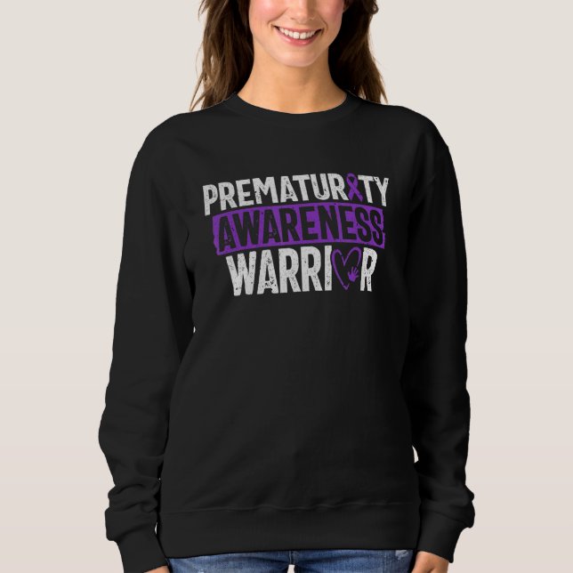Moletom Prematurity Awareness Warrior Premature Preemie Mo (Frente)