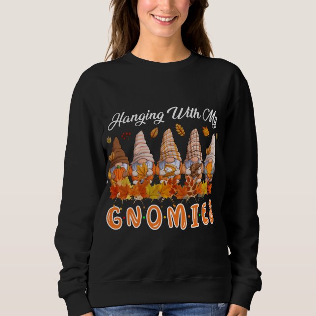 Moletom Prendendo-Me Com Os Meus Gnomos De Natal Gnomos Gn (Frente)