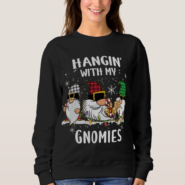 Moletom Prendendo-Me Com Os Meus Gnomos Três Gnomos Buf De (Frente)