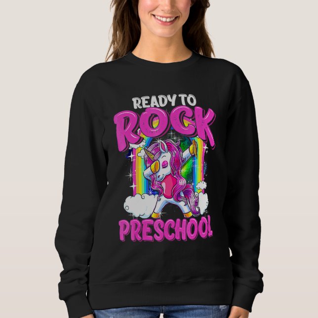 Moletom Preparado Para Balançar A Dabbing Unicorn De volta (Frente)