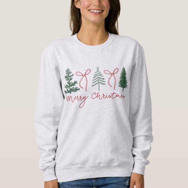 Moletom Preppy Coquette Feliz Natal (Frente)