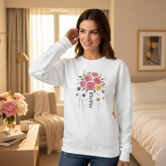Moletom Presente Boho Floral Búlgaro para o Dia das Mães (Criador carregado)