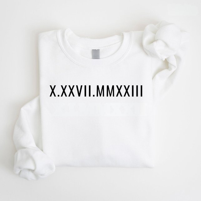 Moletom Presente de Aniversário de Casal com Numeral Roman (Criador carregado)
