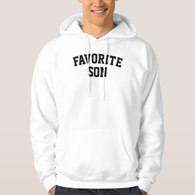 Moletom Presente de aniversário personalizado do filho fav (Frente)