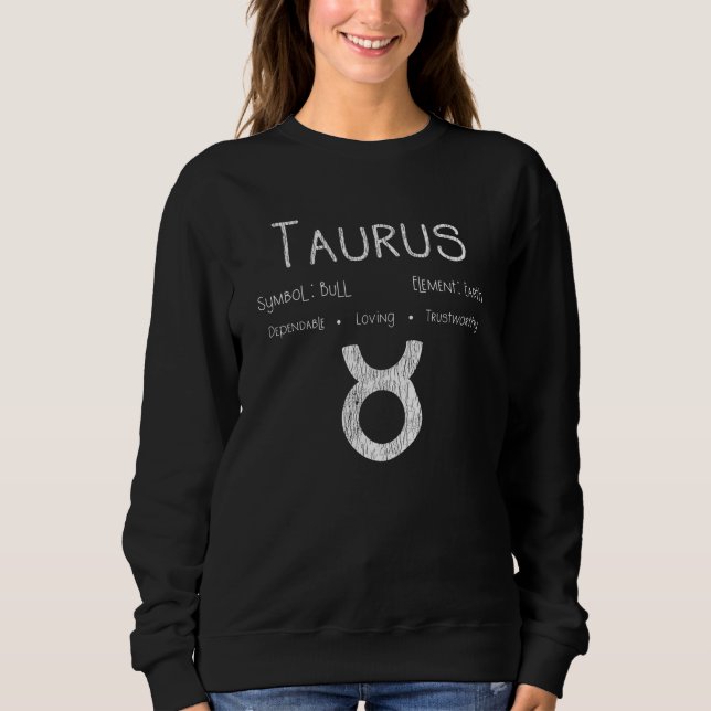 Moletom Presente de Astrologia Touro Signo do Zodíaco Tour (Frente)