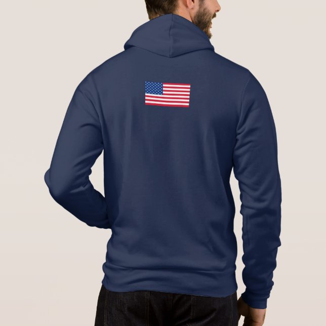Moletom Presente de Casaco Personalizado com Bandeira Amer (Verso)
