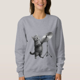 Moletom Presente de Gato Fofo Amante da Música_Banda de Ro