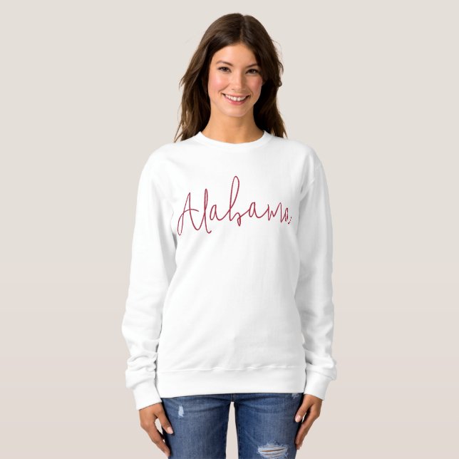 Moletom Presente de Lembrança de Viagem do Alabama (Frente Completa)