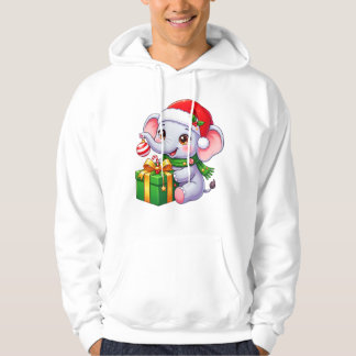 Moletom Presente de Natal do Elefante Festivo