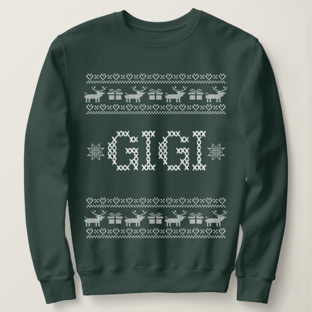 Moletom presente de Natal GIGI (Frente do Design)