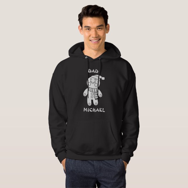 Moletom presente de natal para pai/marido, nome personaliz (Frente Completa)