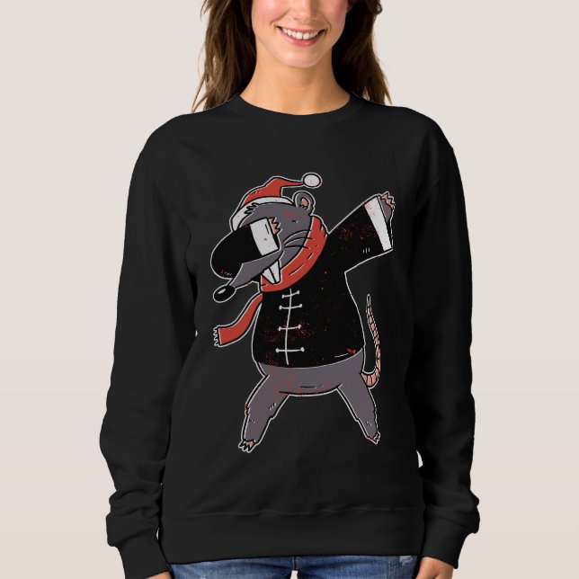 Moletom Presente De Rato De Natal Para Amantes De Mouse (Frente)