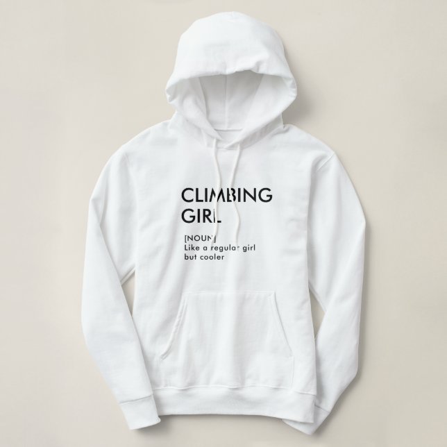 Moletom Presente de Rock Escaling para ela (Frente do Design)