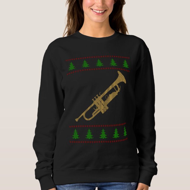 Moletom Presente de Trompete de Natal (Frente)