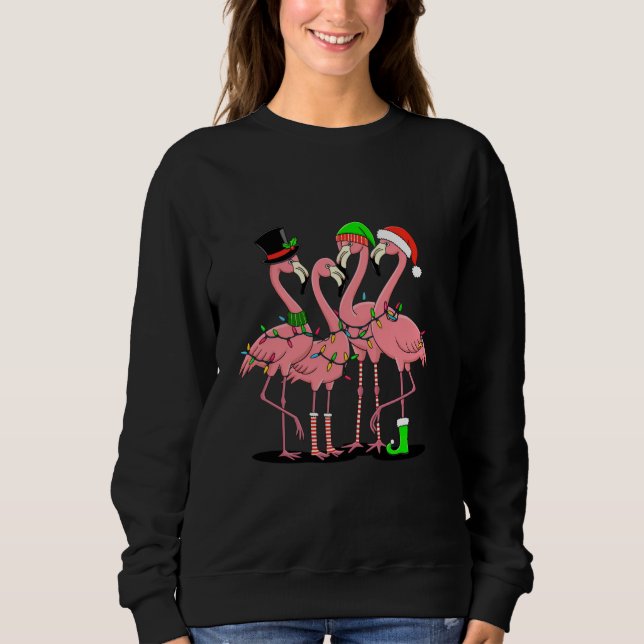 Moletom Presente Divertido de Natal para Amantes de Flamin (Frente)