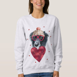 Moletom Presente do Dia dos Namorados Border Collie Cachor
