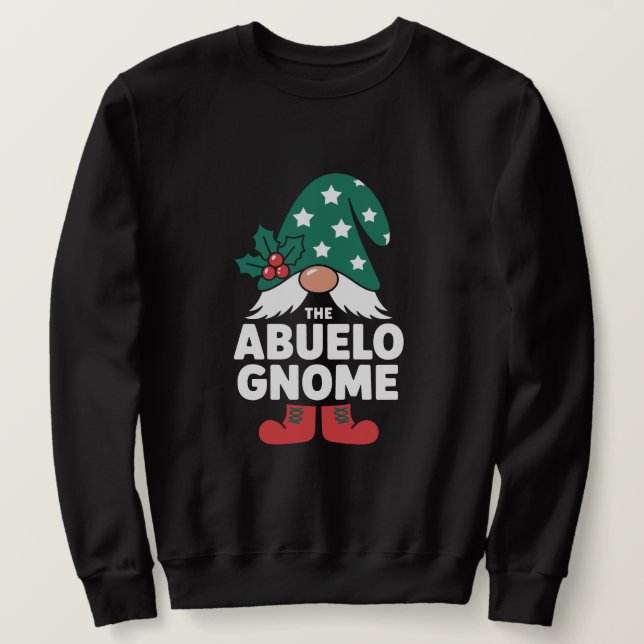 Moletom Presente do Gnome de Natal do Vovô (Frente do Design)