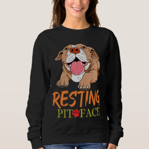 Moletom Presente do Pitbull Cara de descanso Pit Bull Terr