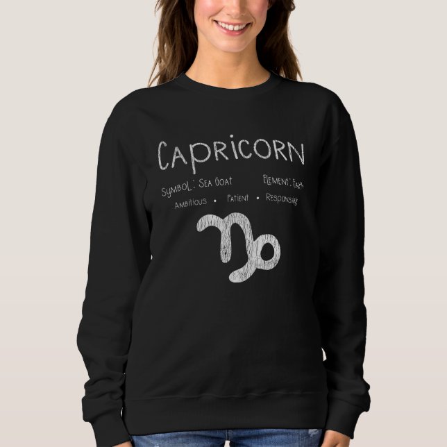 Moletom Presente do Signo de Capricórnio para Amante de As (Frente)